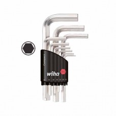 Wiha Hexagon L-Key Set in Compact Holder - Nickel-Plated - 9 pcs - 01174